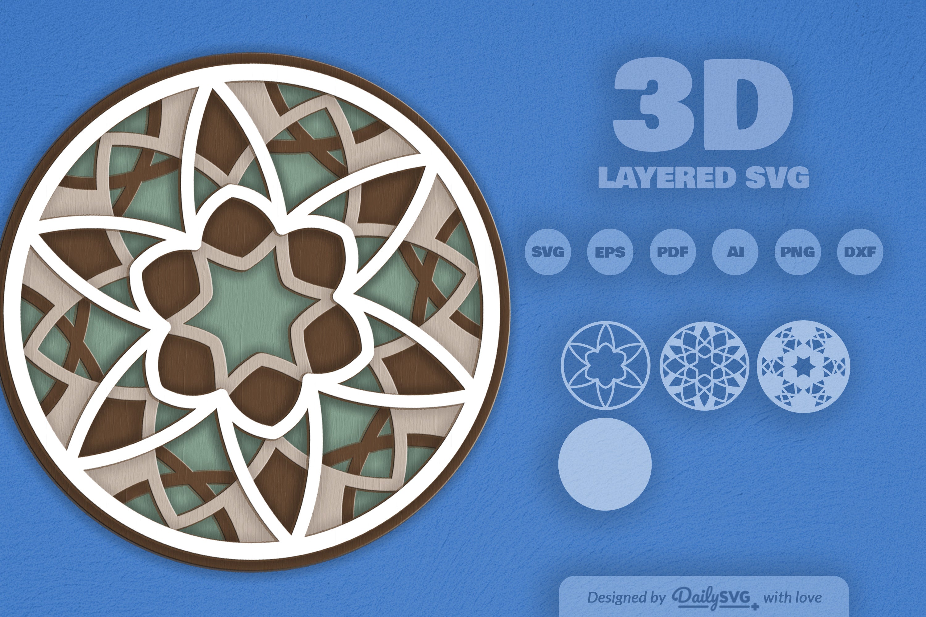Mandala Round Laser Cut SVG Bundle
