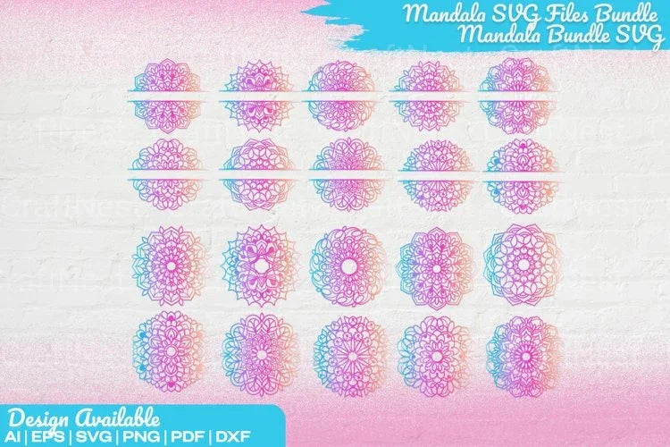 Mandala 20 Cut SVG Bundle - CraftNest - Digital Crafting and Art