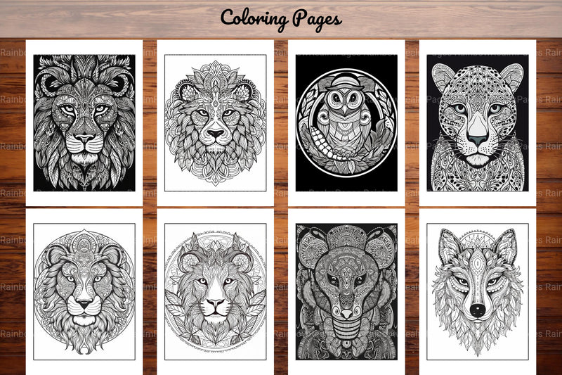 Animal Mandala Coloring Book - CraftNest - Digital Crafting and Art