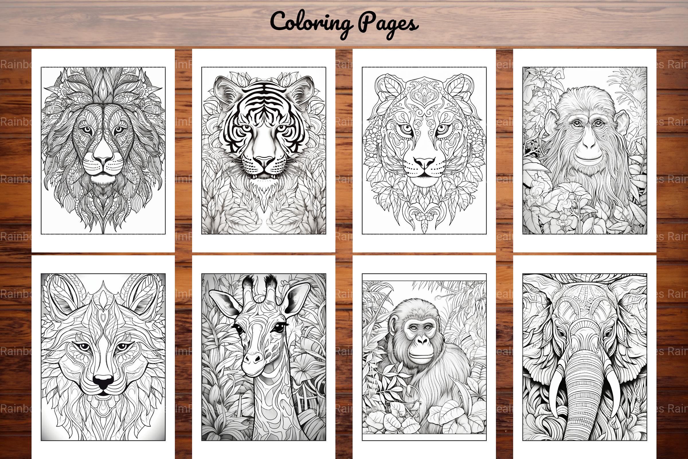Animal Mandala Coloring Book - CraftNest - Digital Crafting and Art