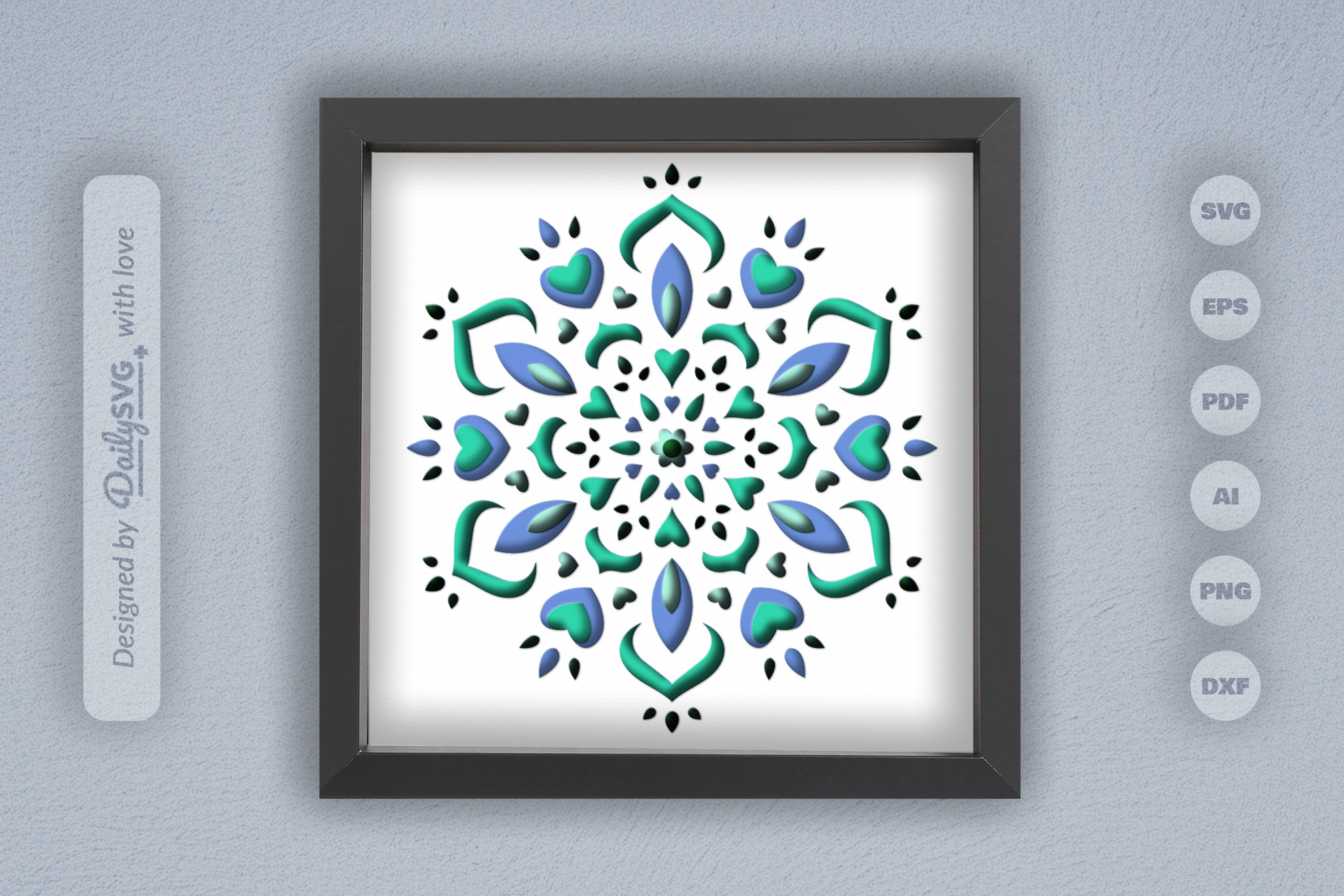 Mandala Winter Papercut SVG Bundle