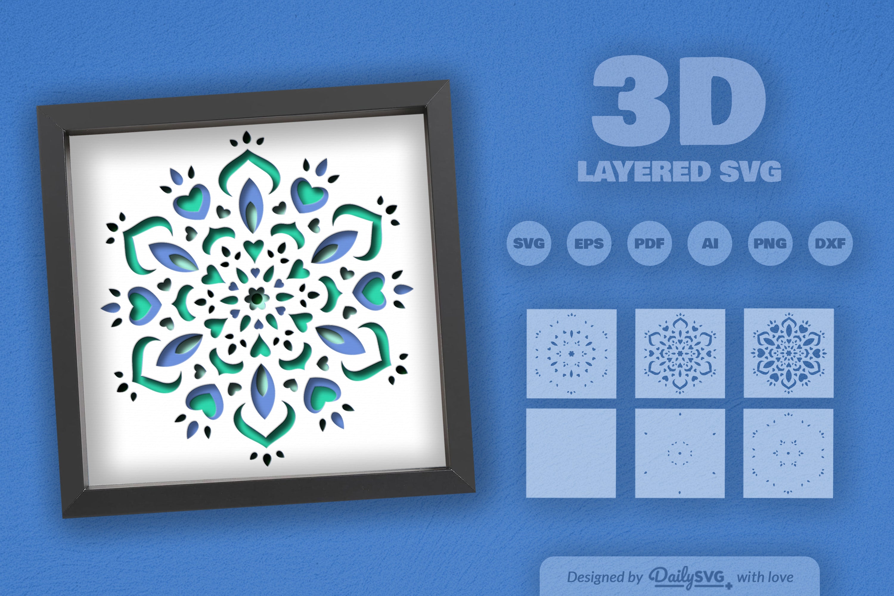 Mandala Winter Papercut SVG Bundle