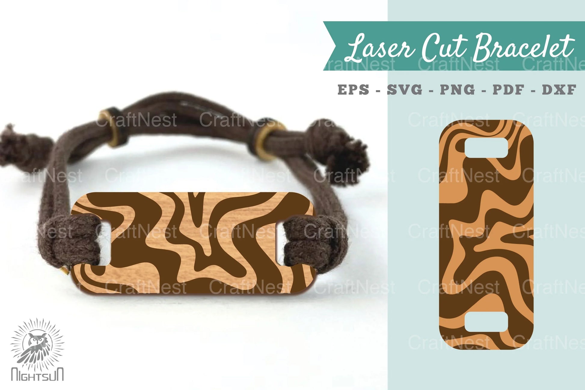 Marble Pattern Laser Cut Bracelet Design Bundle - CraftNest - Digital Crafting and Art