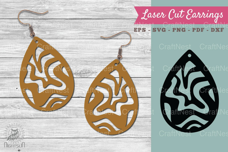 Marble Texture Laser Cut Earrings SVG Bundle - CraftNest - Digital Crafting and Art