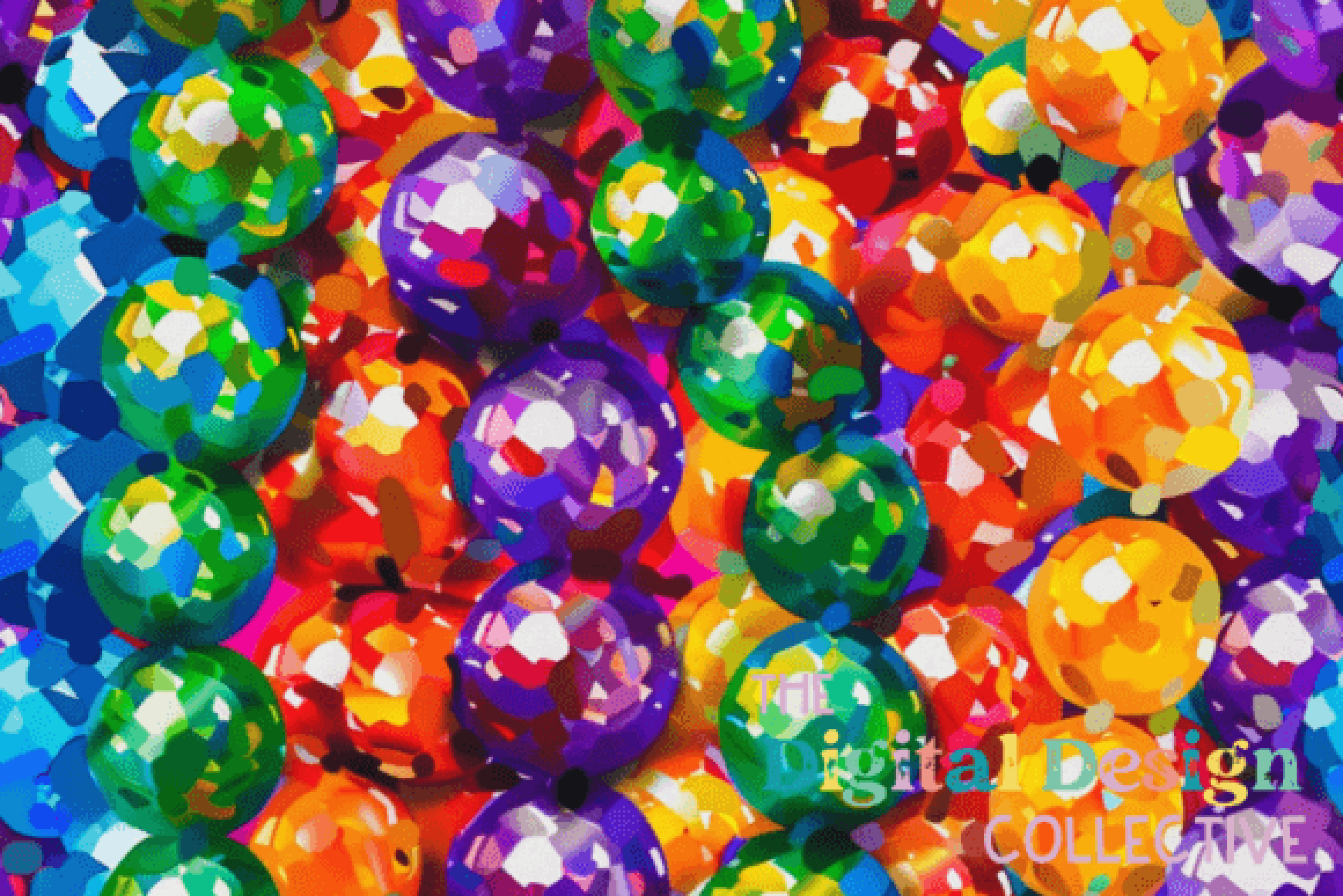 Mardi Gras Beads Seamless Digital Paper