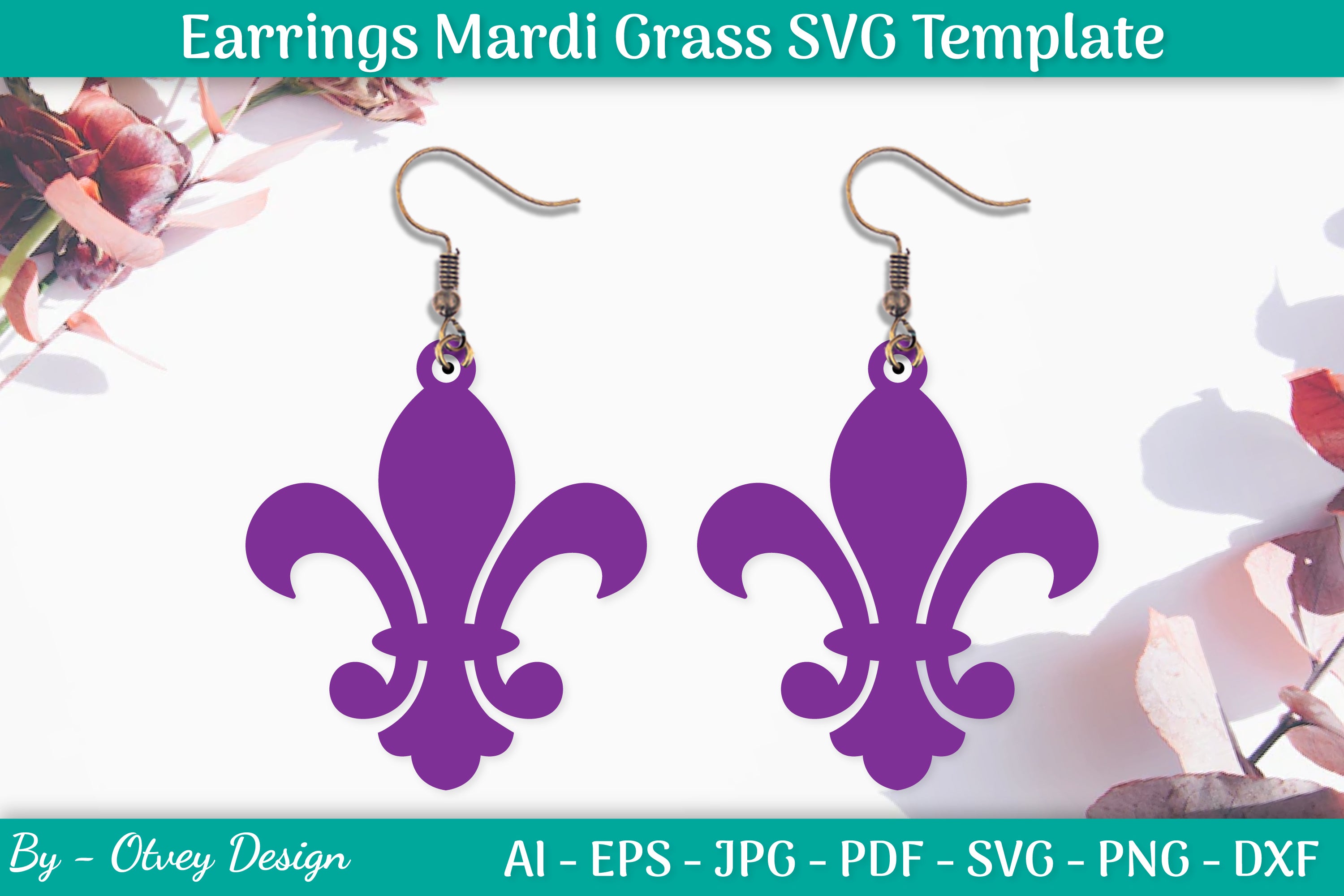 Mardi Gras Earrings SVG Bundle