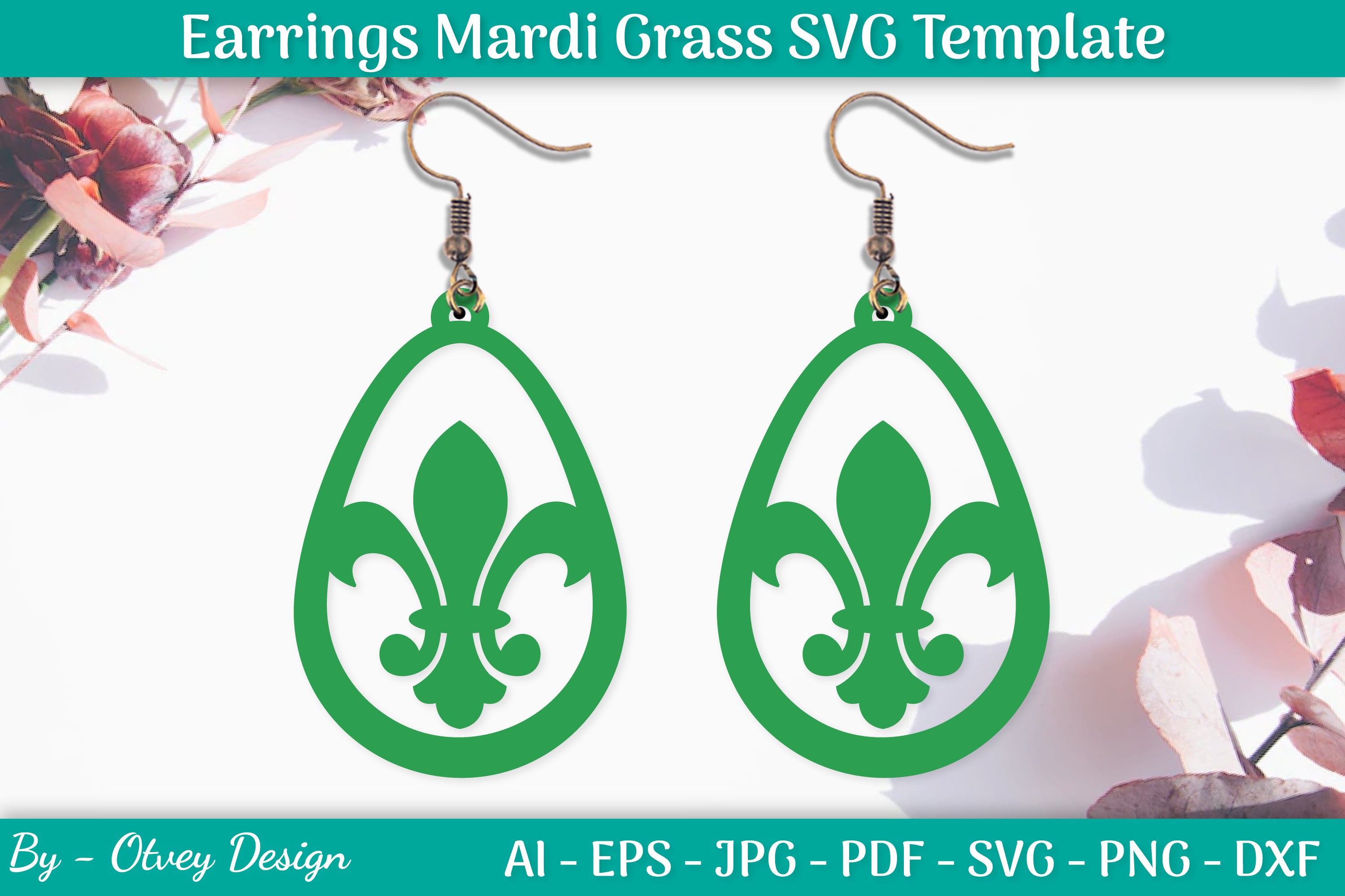 Mardi Gras Earrings SVG Bundle