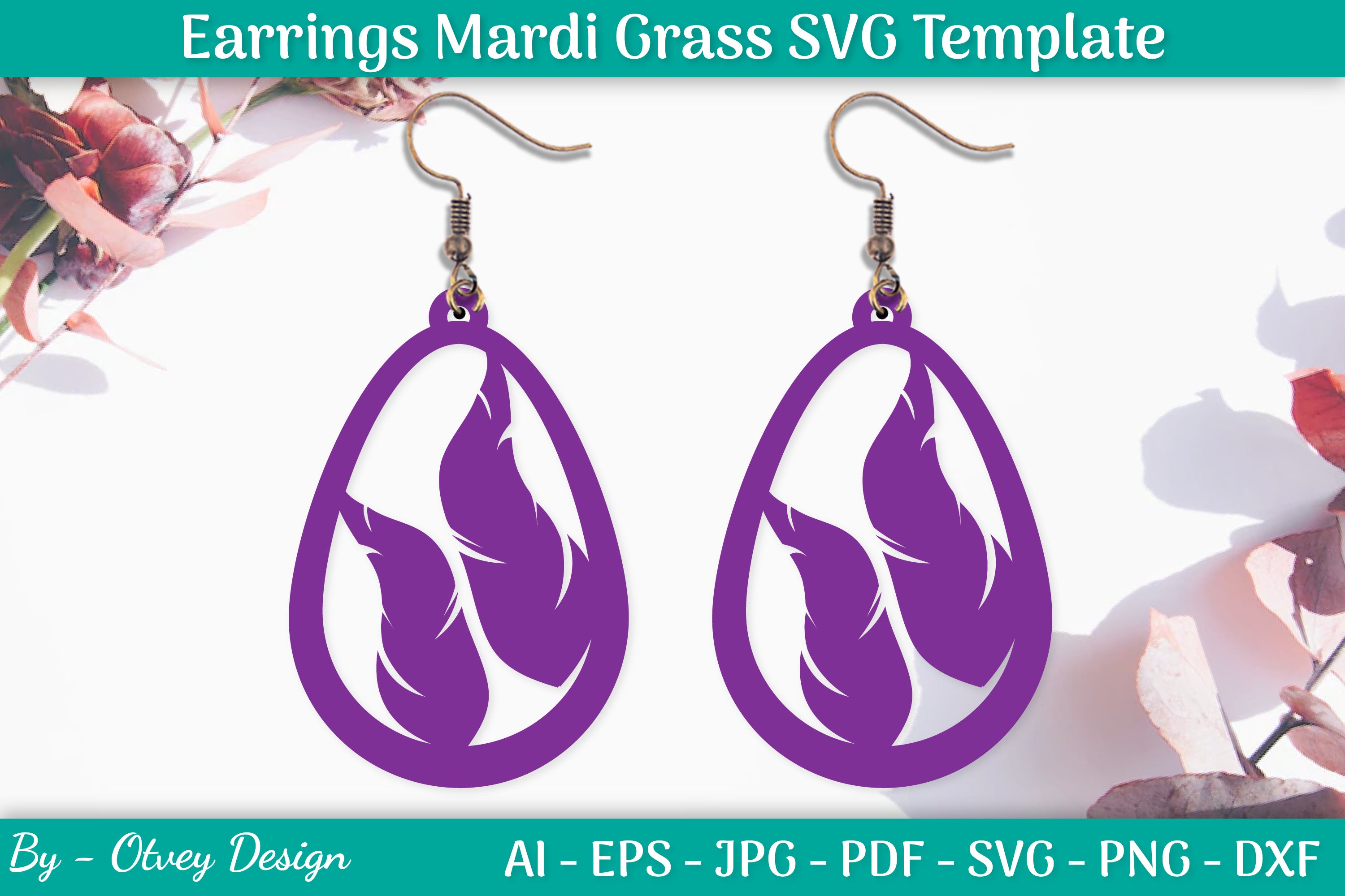 Mardi Gras Earrings SVG Bundle