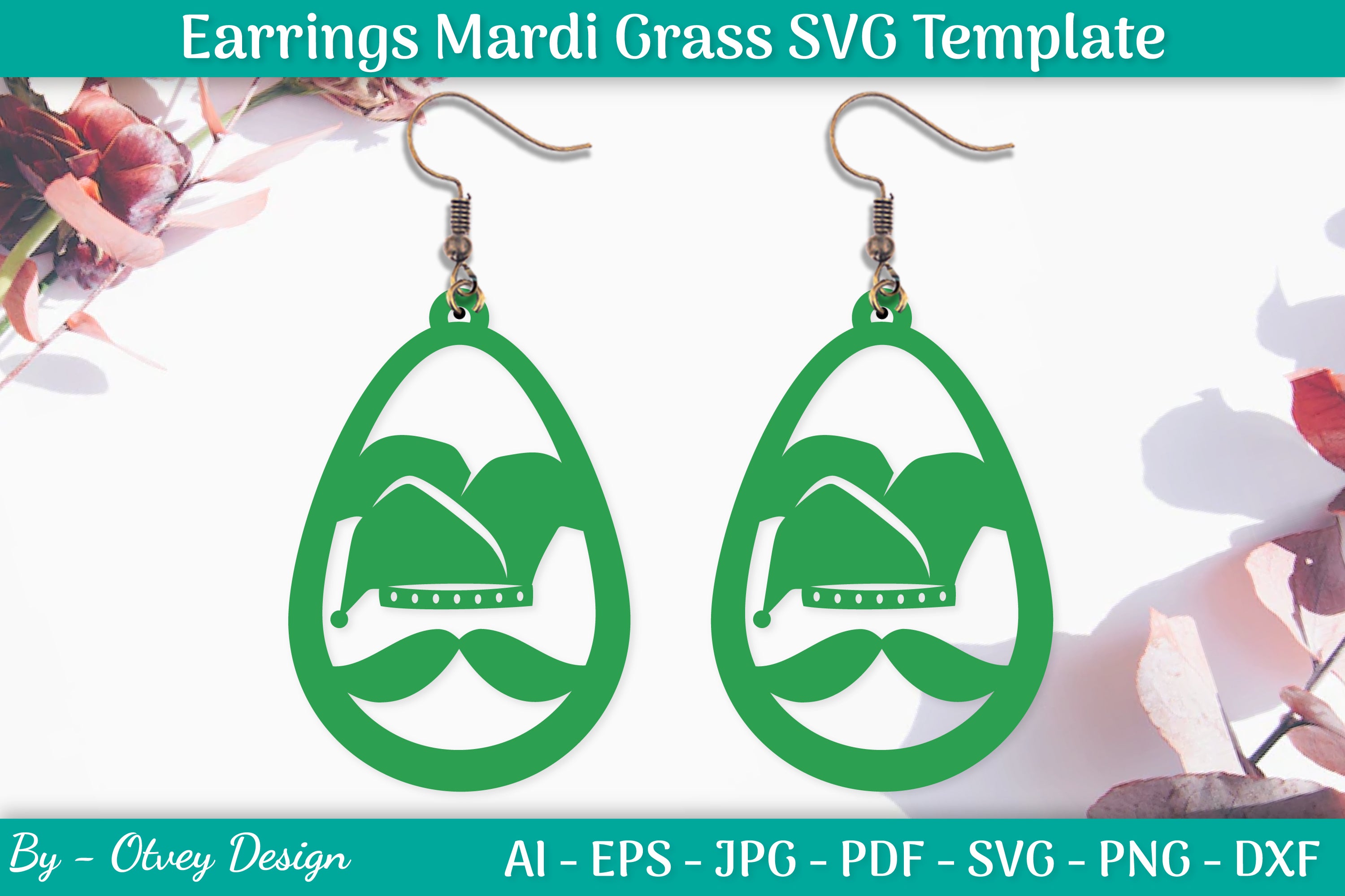 Mardi Gras Earrings SVG Bundle