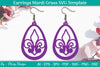 Mardi Gras Earrings SVG Bundle