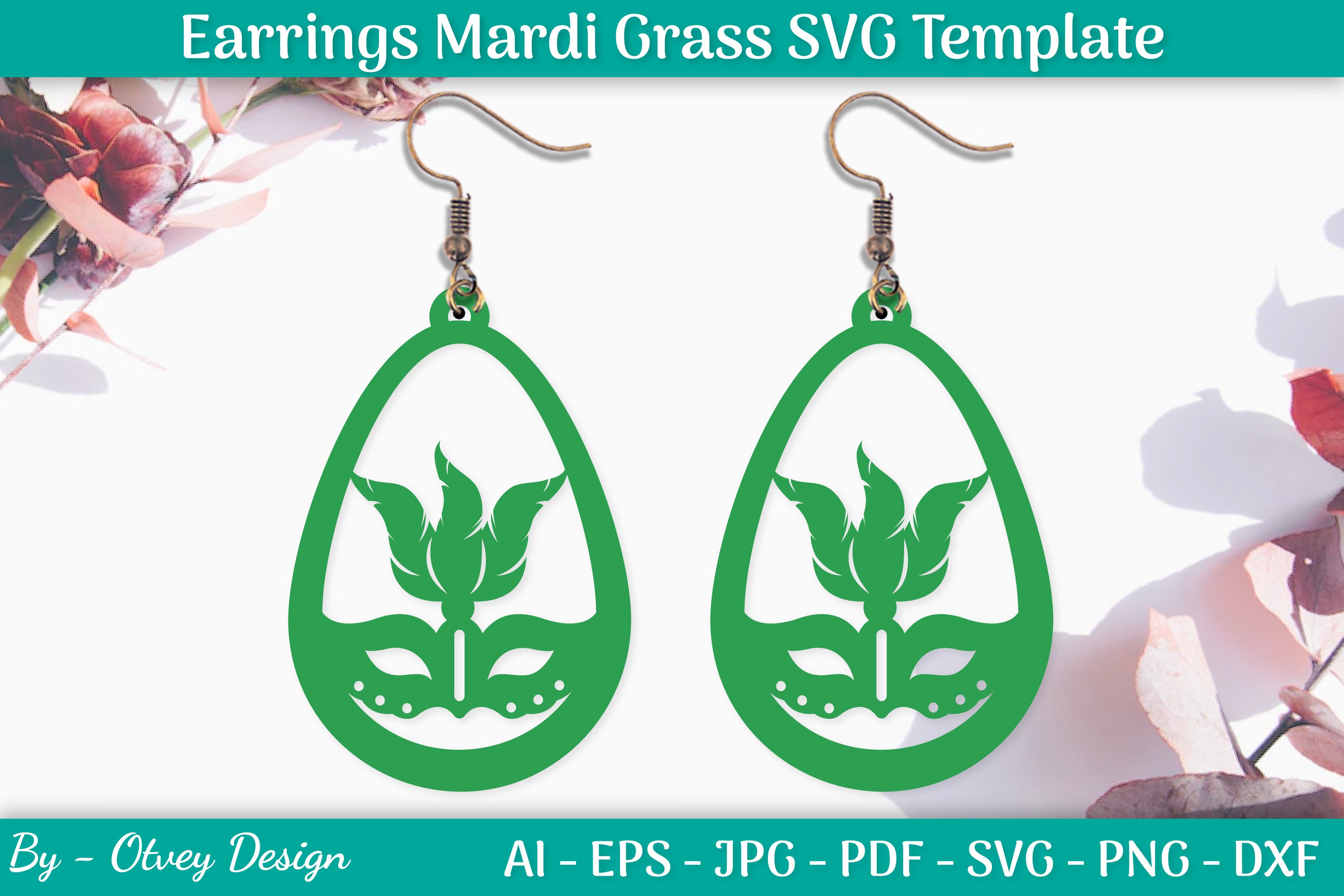 Mardi Gras Earrings SVG Bundle