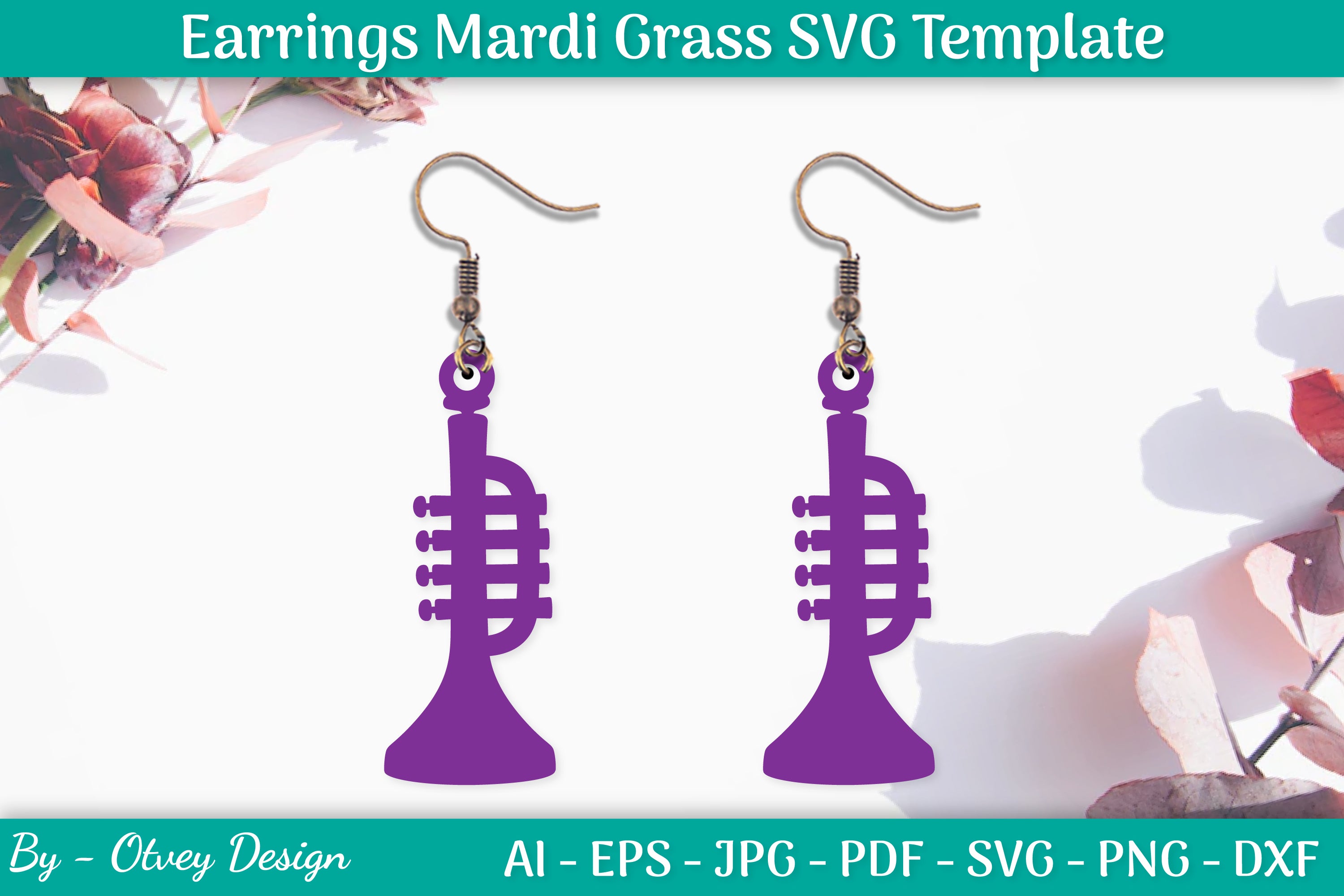 Mardi Gras Earrings SVG Bundle