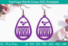 Mardi Gras Earrings SVG Bundle