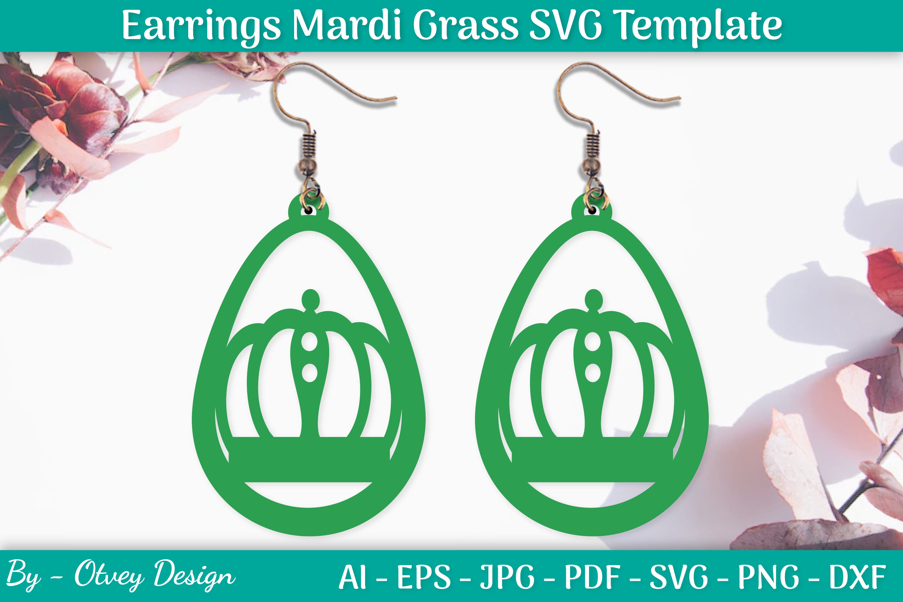 Mardi Gras Earrings SVG Bundle