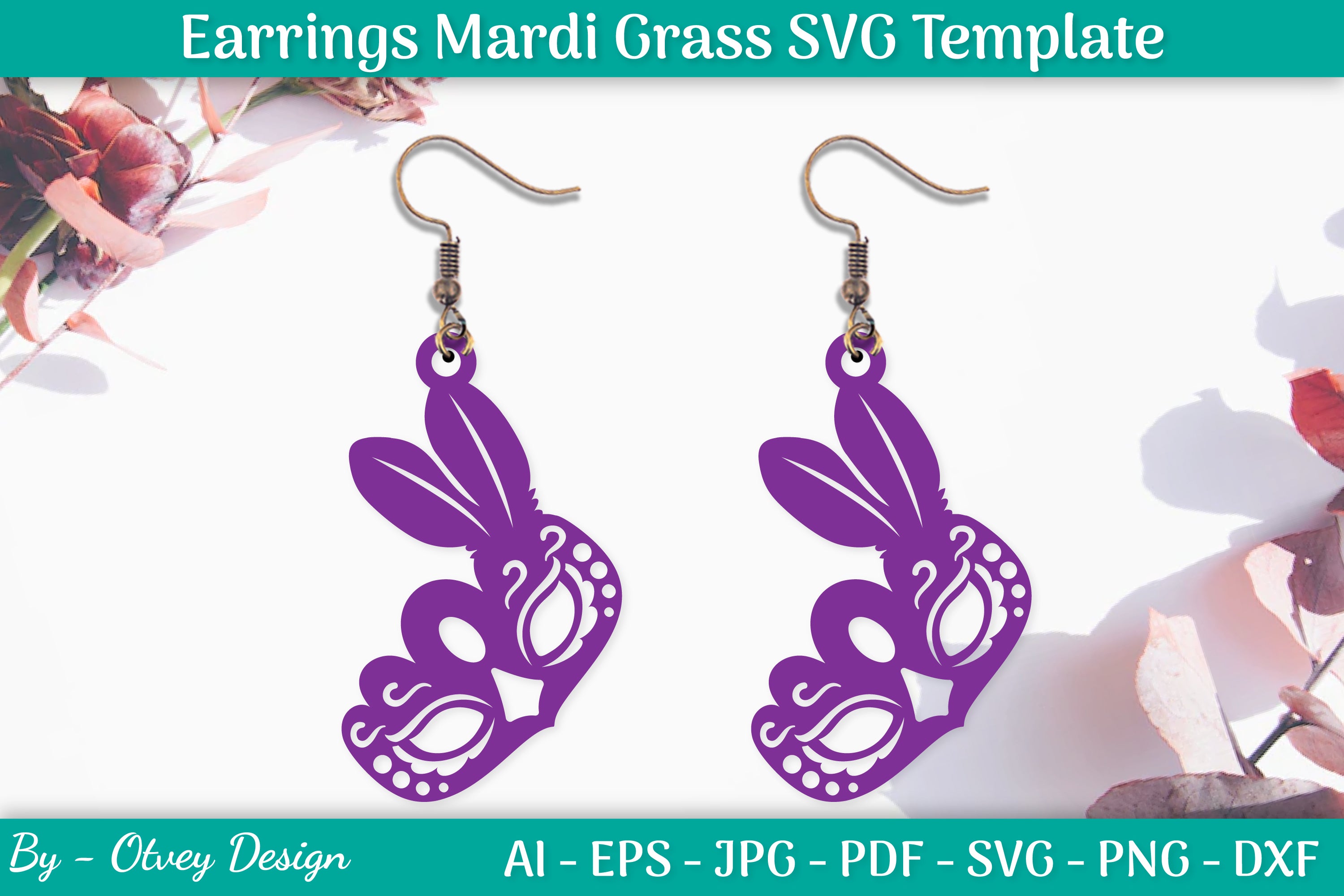 Mardi Gras Earrings SVG Bundle