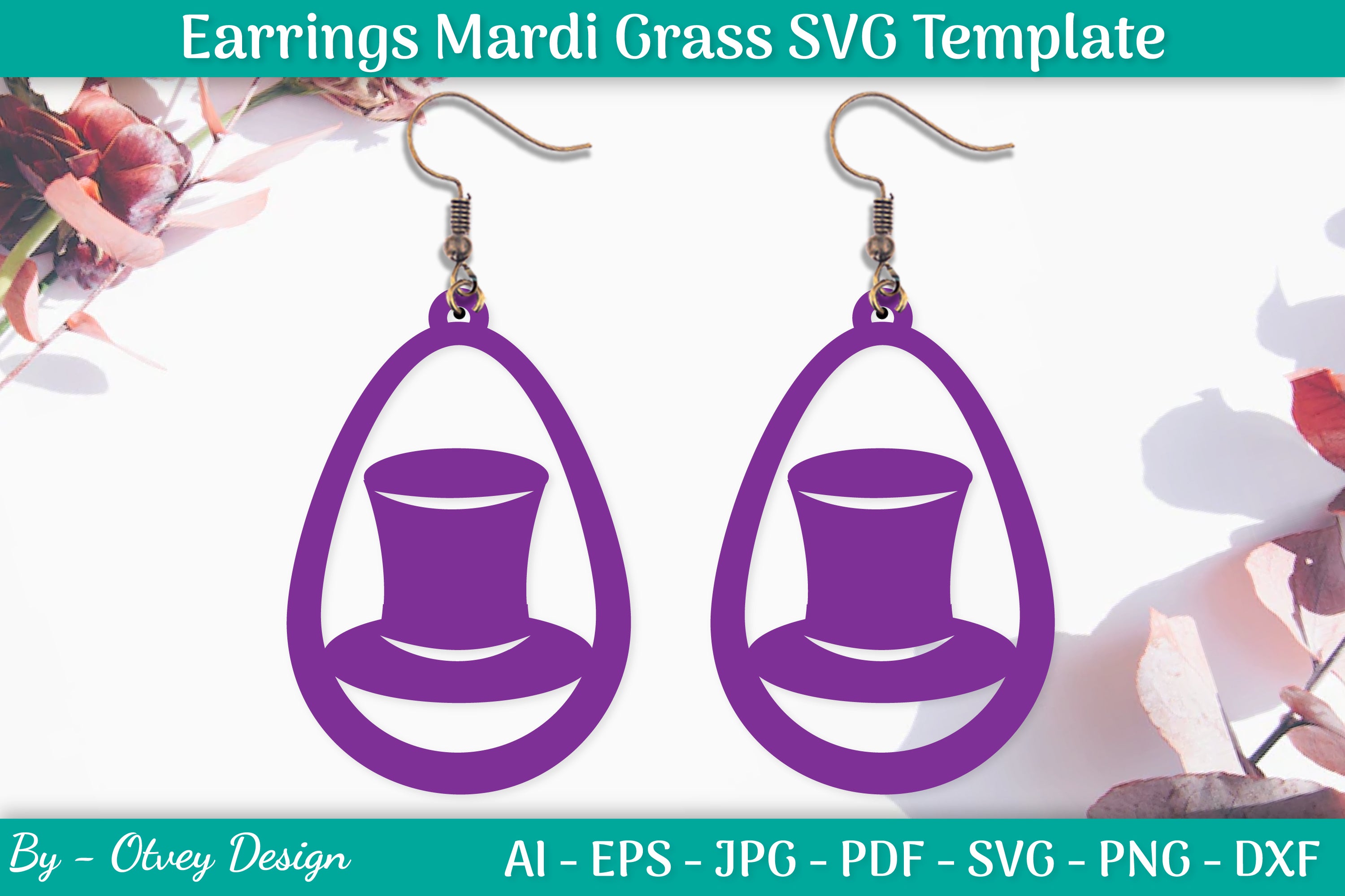 Mardi Gras Earrings SVG Bundle