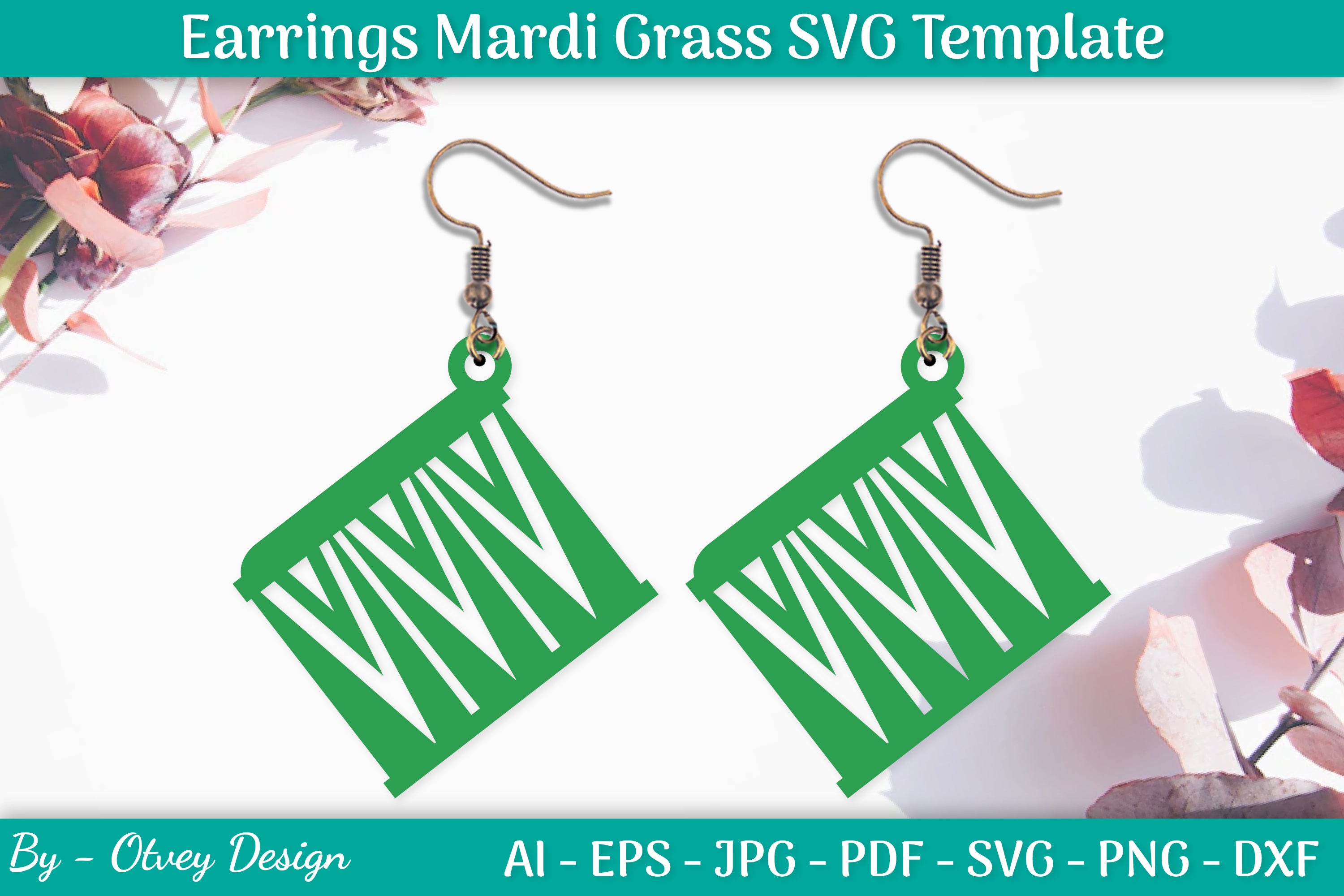 Mardi Gras Earrings SVG Bundle