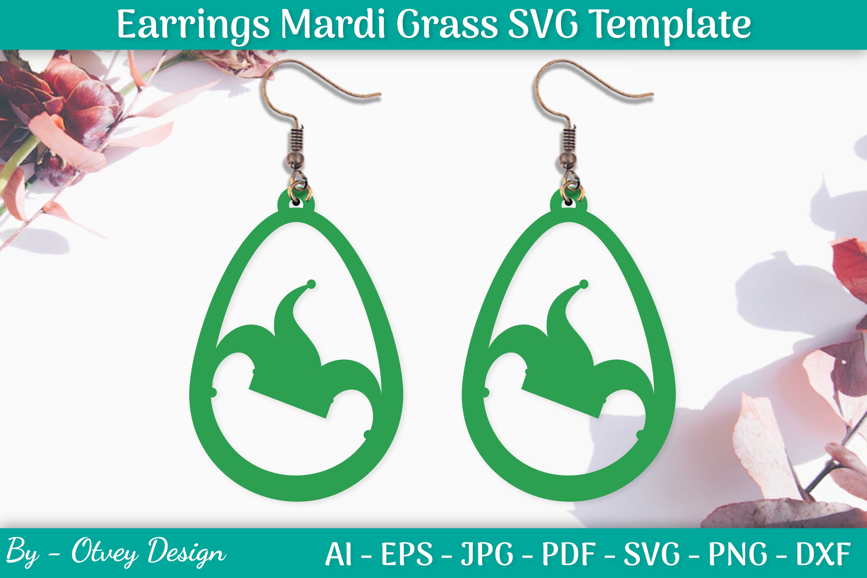 Mardi Gras Earrings SVG Bundle