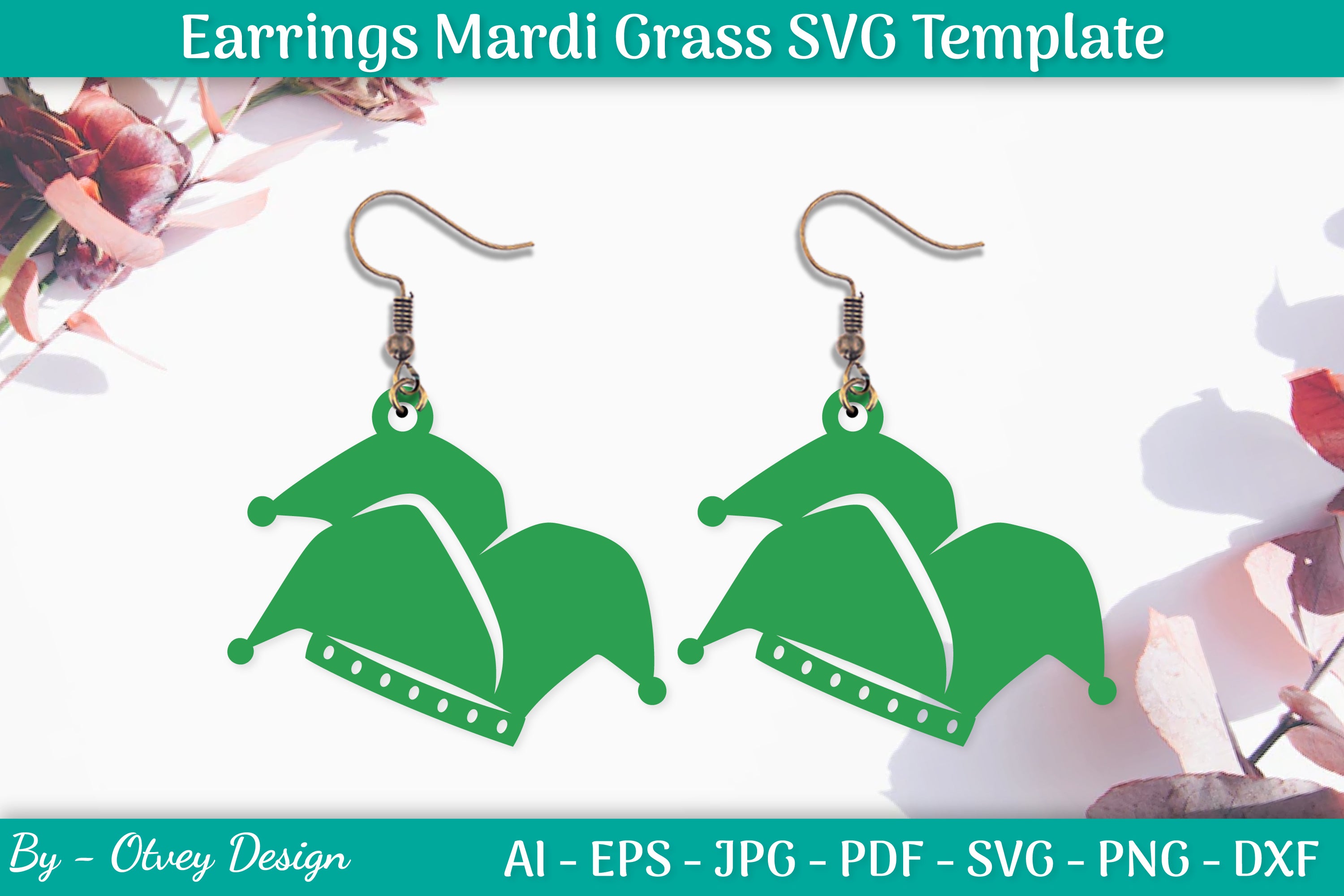 Mardi Gras Earrings SVG Bundle