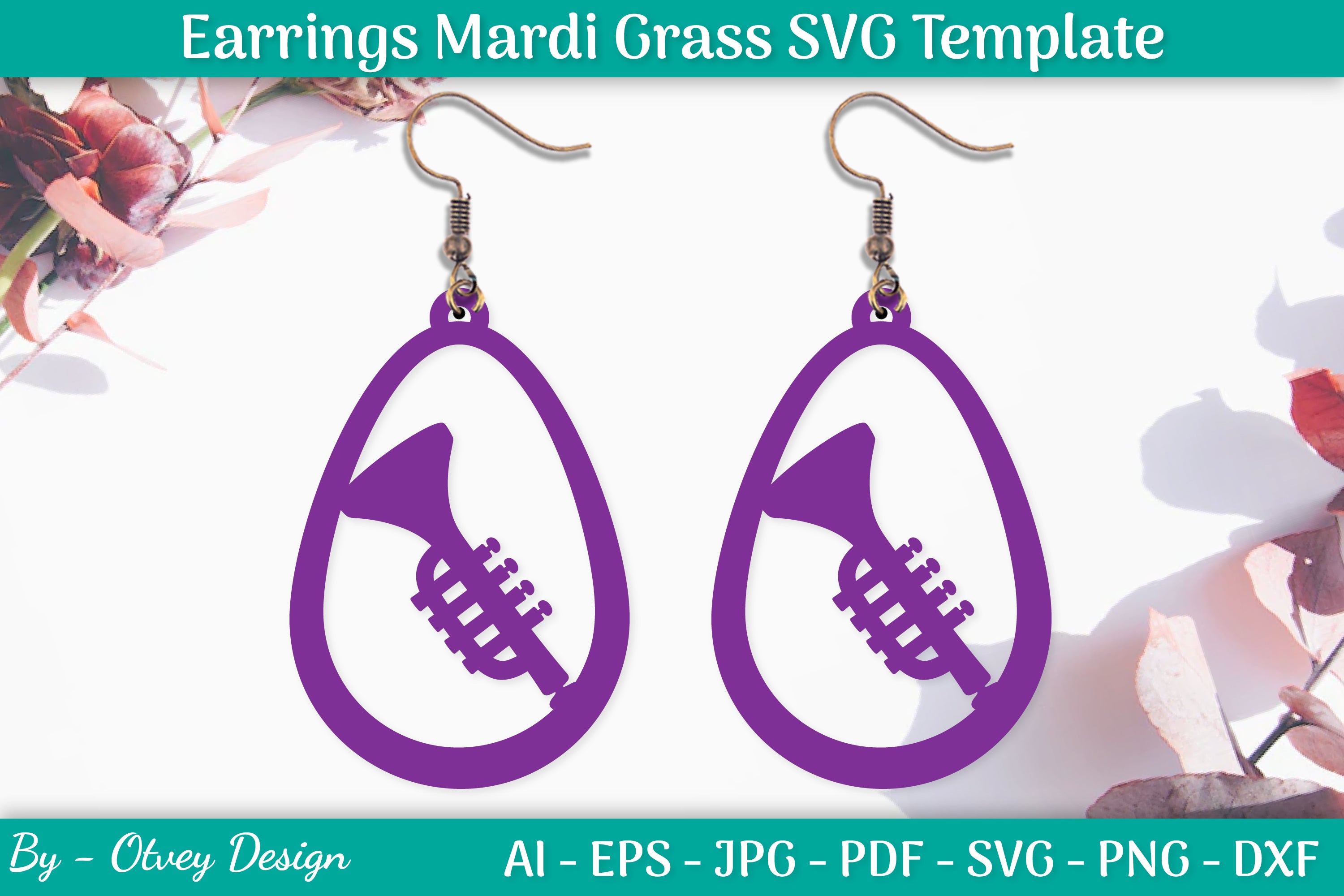 Mardi Gras Earrings SVG Bundle