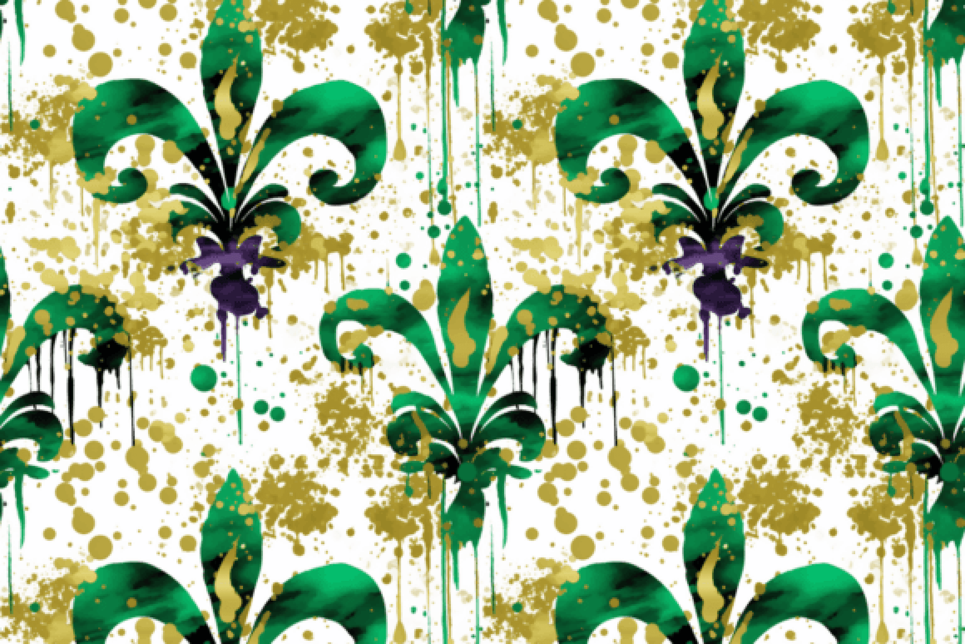 Mardi Gras Green Seamless Digital Paper - CraftNest - Digital Crafting and Art