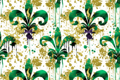 Mardi Gras Green Seamless Digital Paper - CraftNest - Digital Crafting and Art