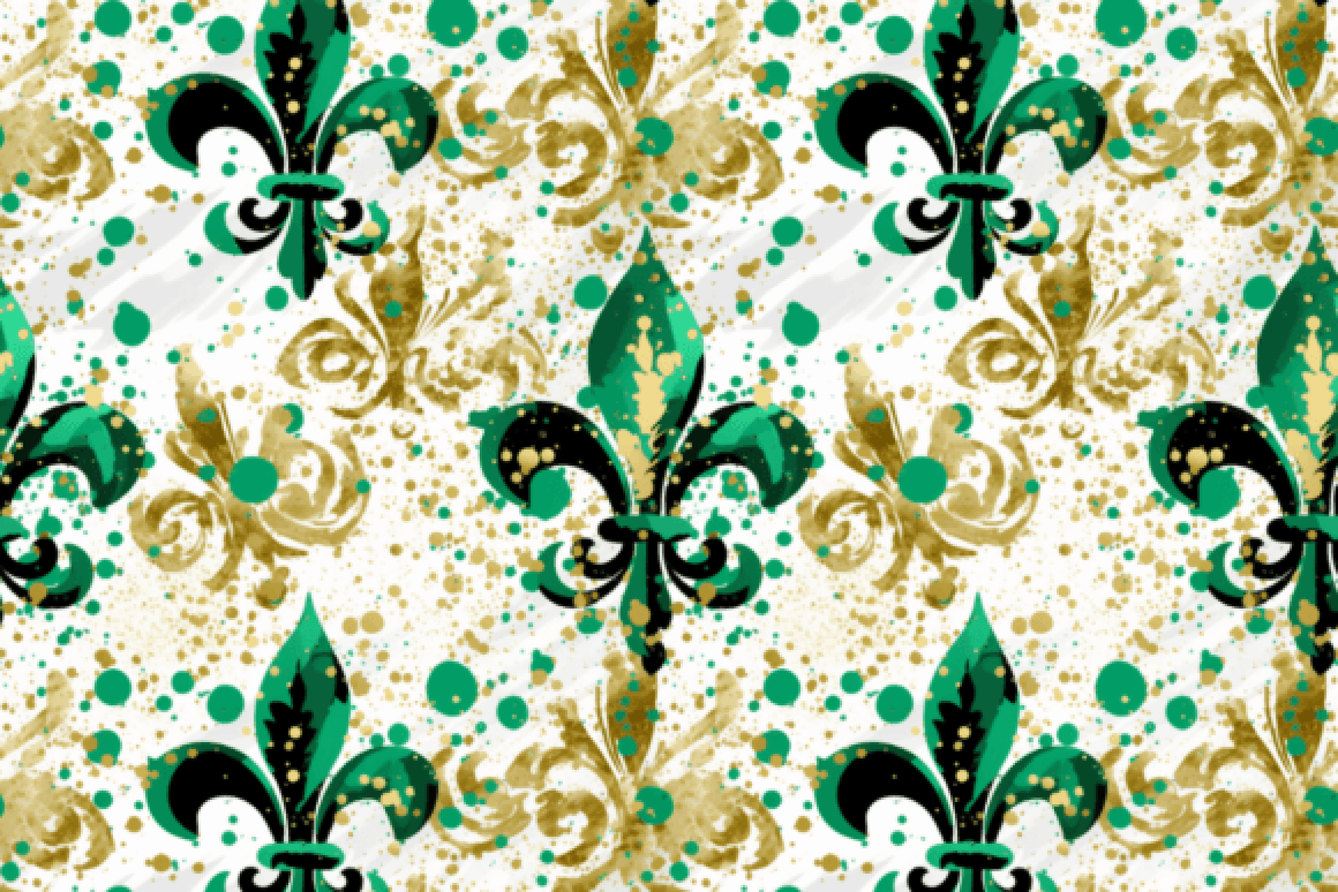 Mardi Gras Green Seamless Digital Paper - CraftNest - Digital Crafting and Art