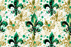 Mardi Gras Green Seamless Digital Paper - CraftNest - Digital Crafting and Art