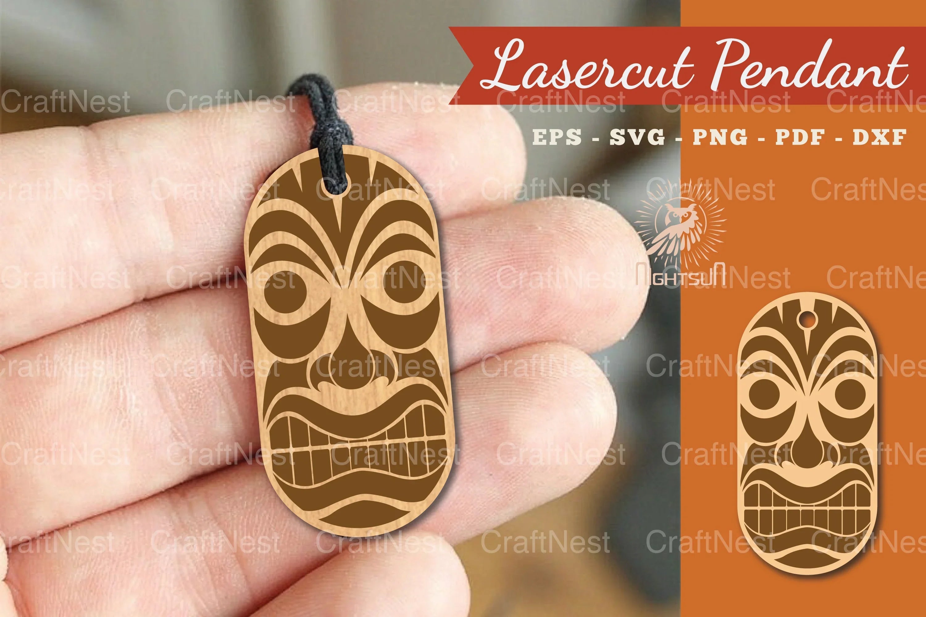 Mask Laser Cut Pendant Design Bundle - CraftNest - Digital Crafting and Art