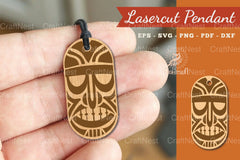 Mask Laser Cut Pendant Design Bundle - CraftNest - Digital Crafting and Art