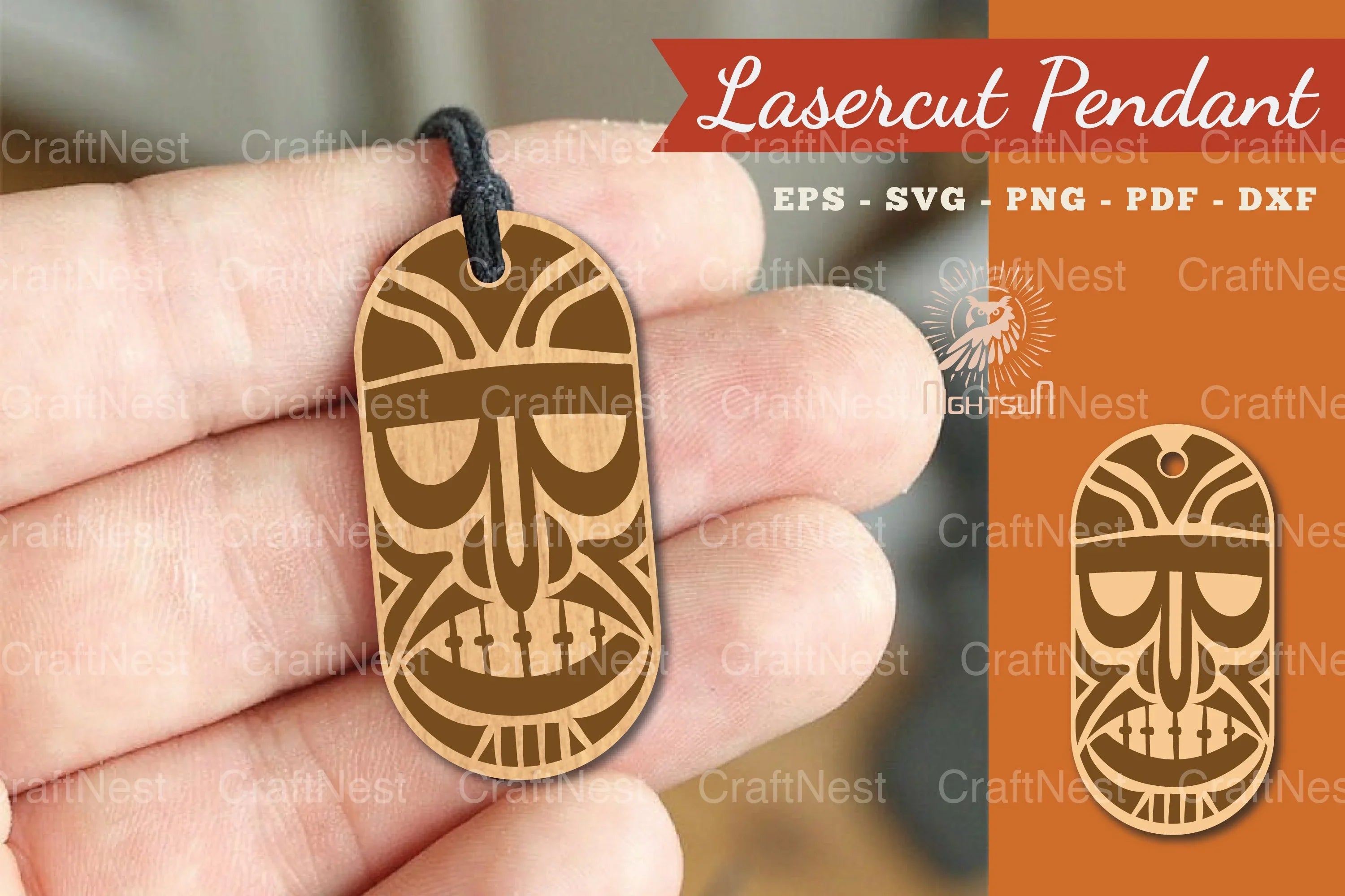 Mask Laser Cut Pendant Design Bundle - CraftNest - Digital Crafting and Art