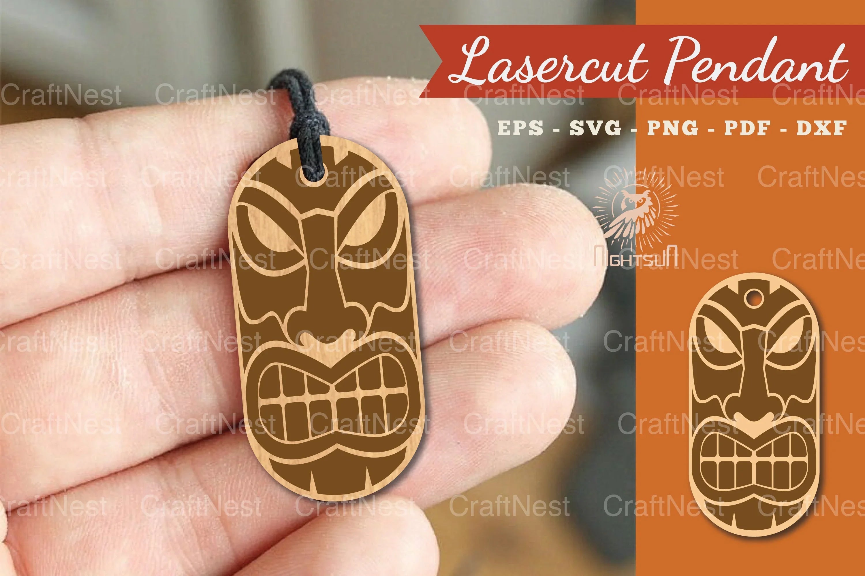 Mask Laser Cut Pendant Design Bundle - CraftNest - Digital Crafting and Art