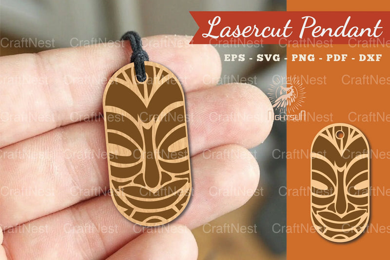 Mask Laser Cut Pendant Design Bundle - CraftNest - Digital Crafting and Art