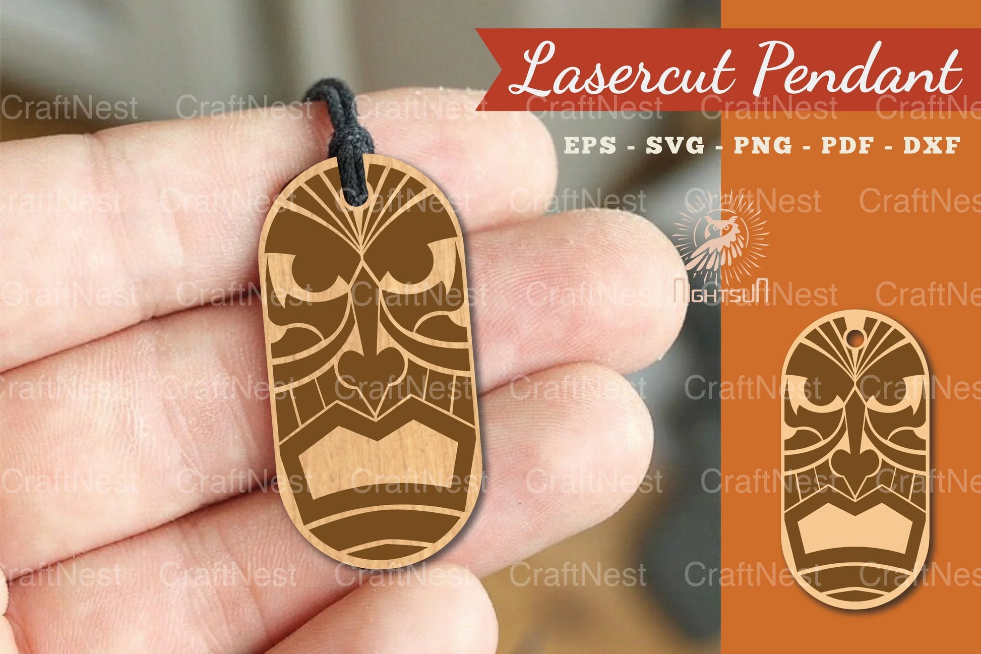 Mask Laser Cut Pendant Design Bundle - CraftNest - Digital Crafting and Art