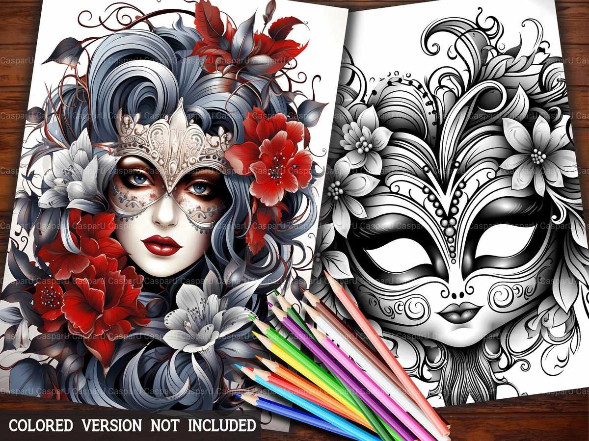 Masquerade Valentines Day Coloring Books - CraftNest