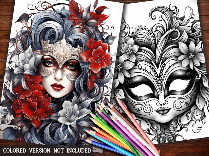 Masquerade Valentines Day Coloring Books - CraftNest