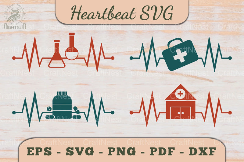 Medical Heartbeat SVG Bundle - CraftNest - Digital Crafting and Art