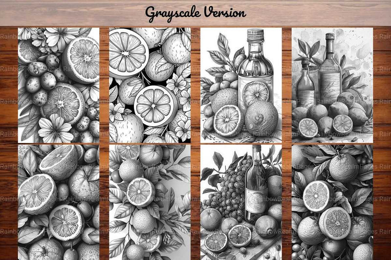 Mediterranean Citrus Coloring Books - CraftNest - Digital Crafting and Art