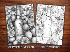 Mediterranean Citrus Coloring Books - CraftNest - Digital Crafting and Art