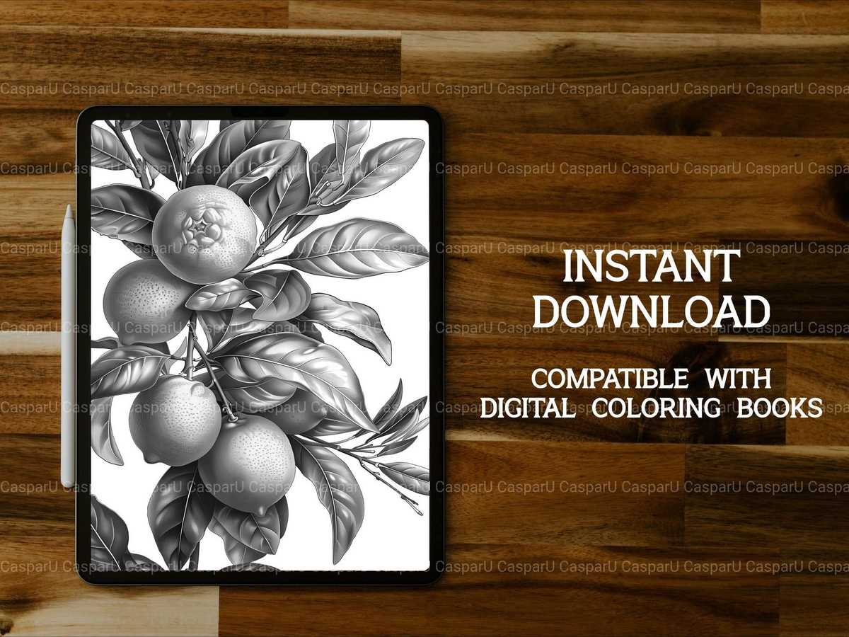 Mediterranean Citrus Coloring Books - CraftNest - Digital Crafting and Art