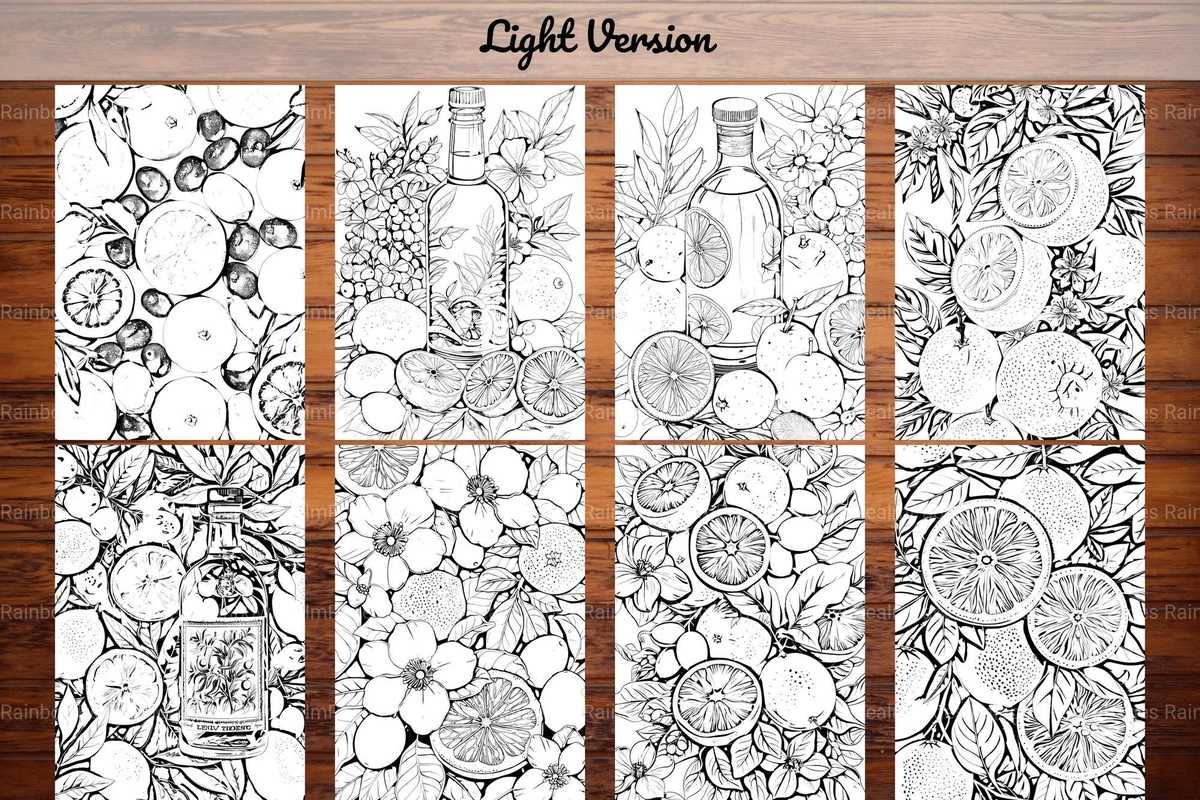 Mediterranean Citrus Coloring Books - CraftNest - Digital Crafting and Art