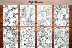 Mediterranean Citrus Coloring Books - CraftNest - Digital Crafting and Art