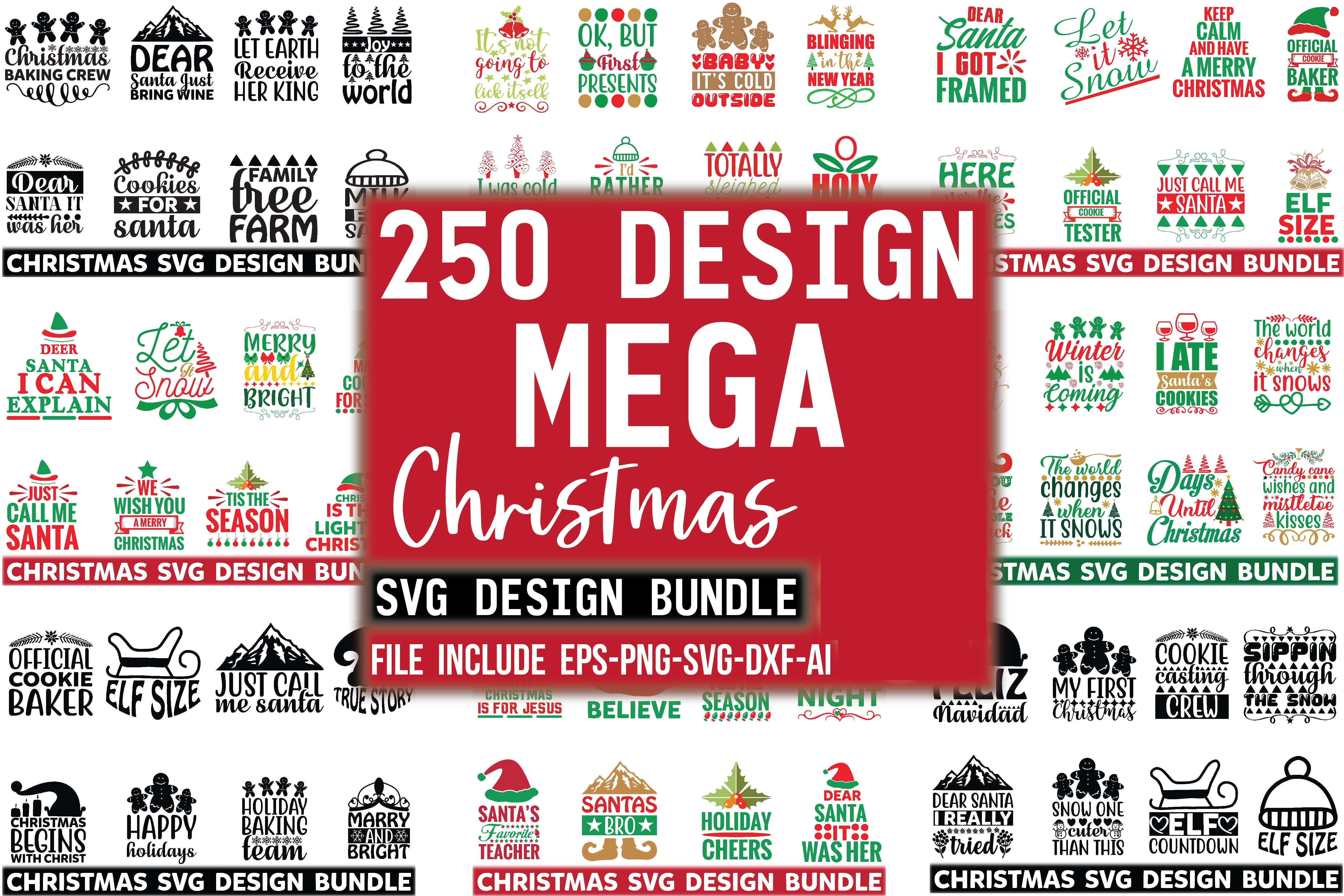 Mega Christmas SVG Design Bundle