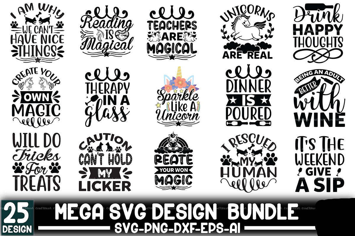 Mega Design SVG Bundle 2