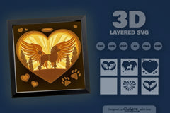 Memorial Poodle Dog Papercut SVG Bundle - CraftNest - Digital Crafting and Art