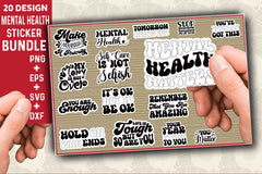 Mental Health Sticker Bundle - CraftNest - Digital Crafting and Art