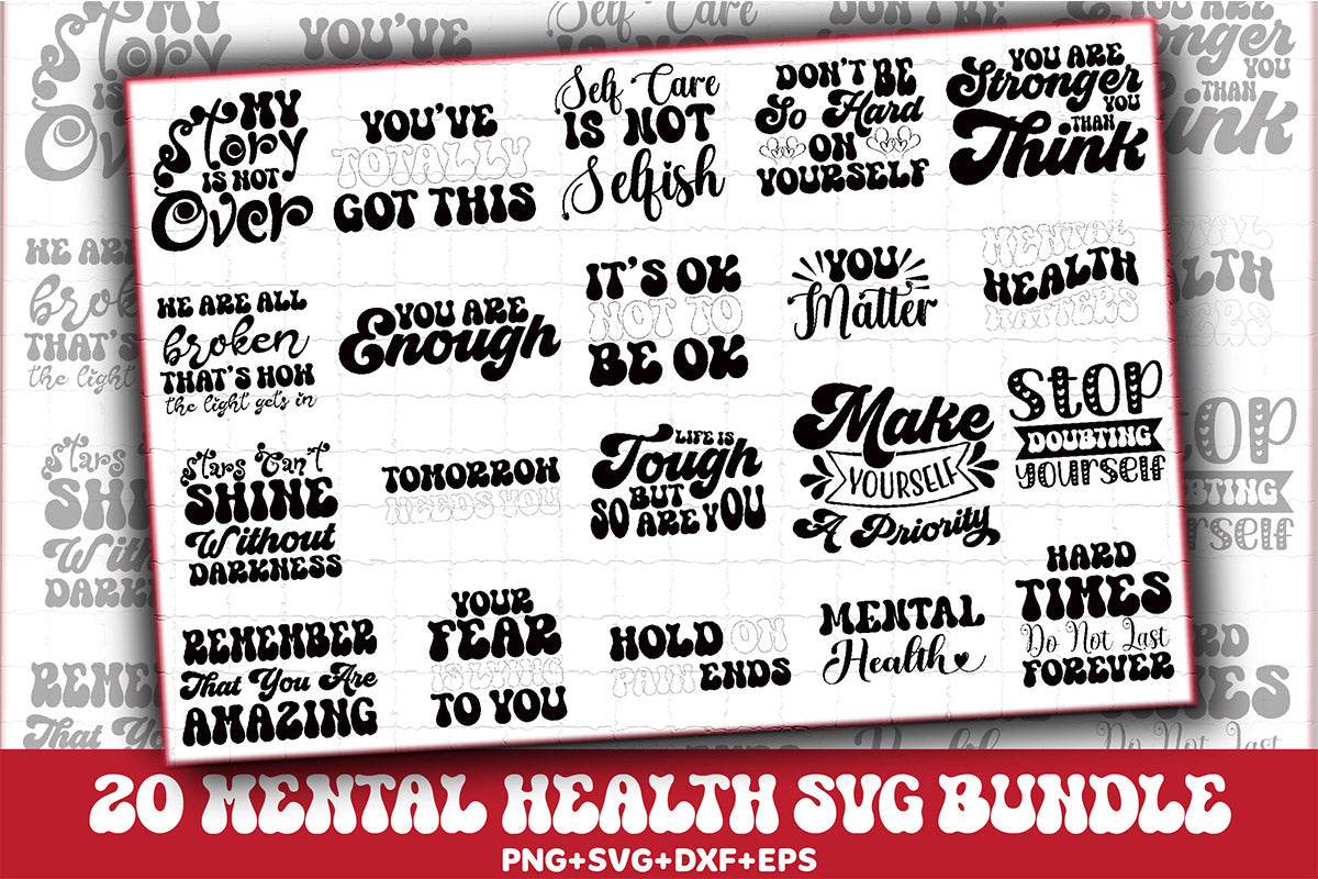 Mental Health Bundle - CraftNest - Digital Crafting and Art