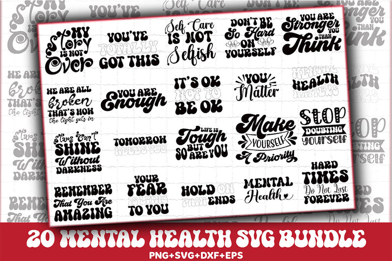 Mental Health Bundle - CraftNest - Digital Crafting and Art