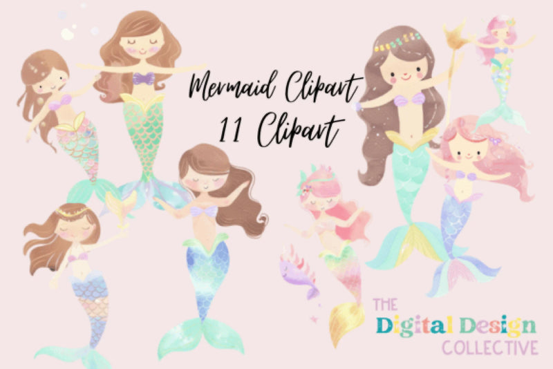 Ultimate Mermaid Clipart Bundle - CraftNest - Digital Crafting and Art