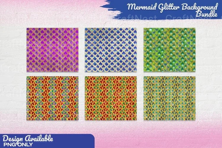 Mermaid Glitter Background - CraftNest - Digital Crafting and Art
